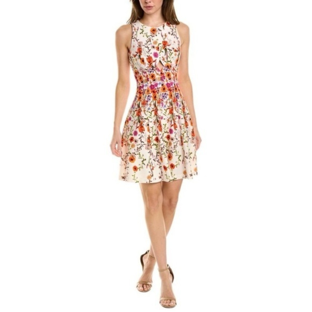 Maison Tara Floral A-Line Dress 22W Garden Party Wedding Guest Midi Fit & Flare